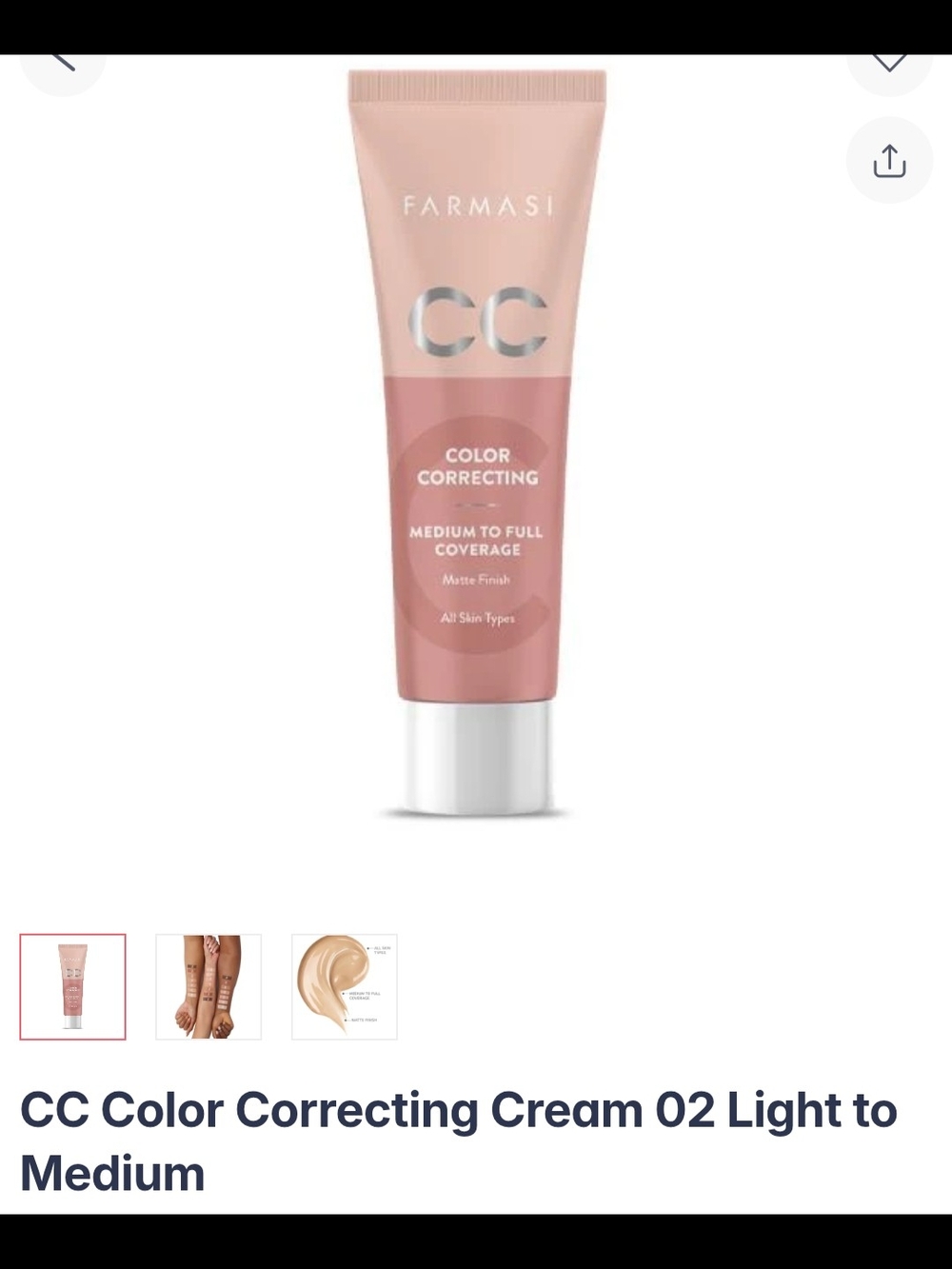 Farmasi CC Color Correcting Cream . Light To Medium.